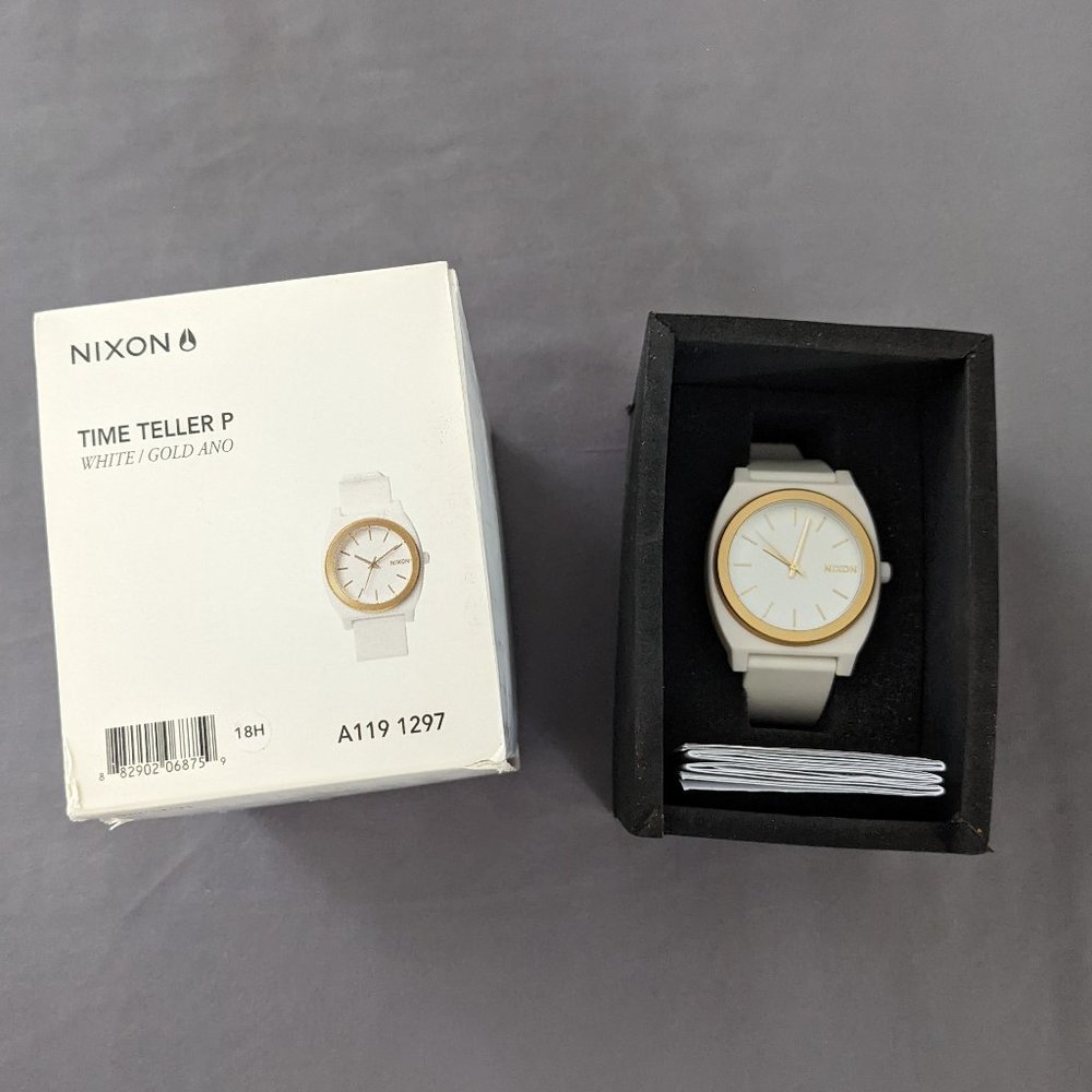 Nixon Time Teller P Watch White Gold